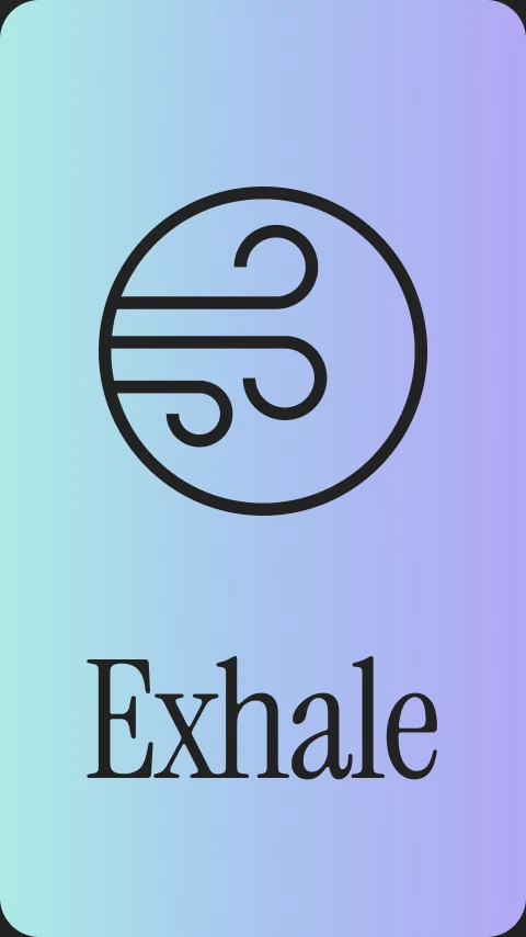 Story: the exhale icon on the gradient