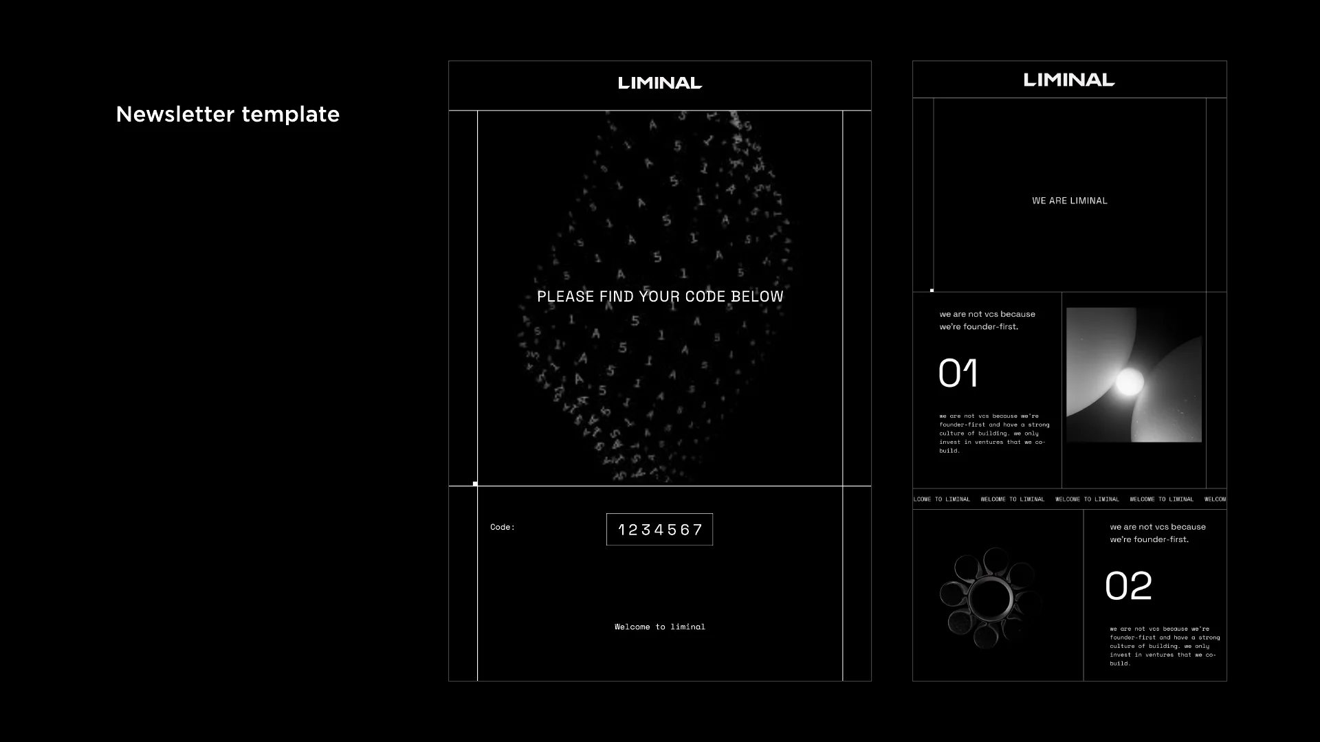Guidelines page: newsletter template