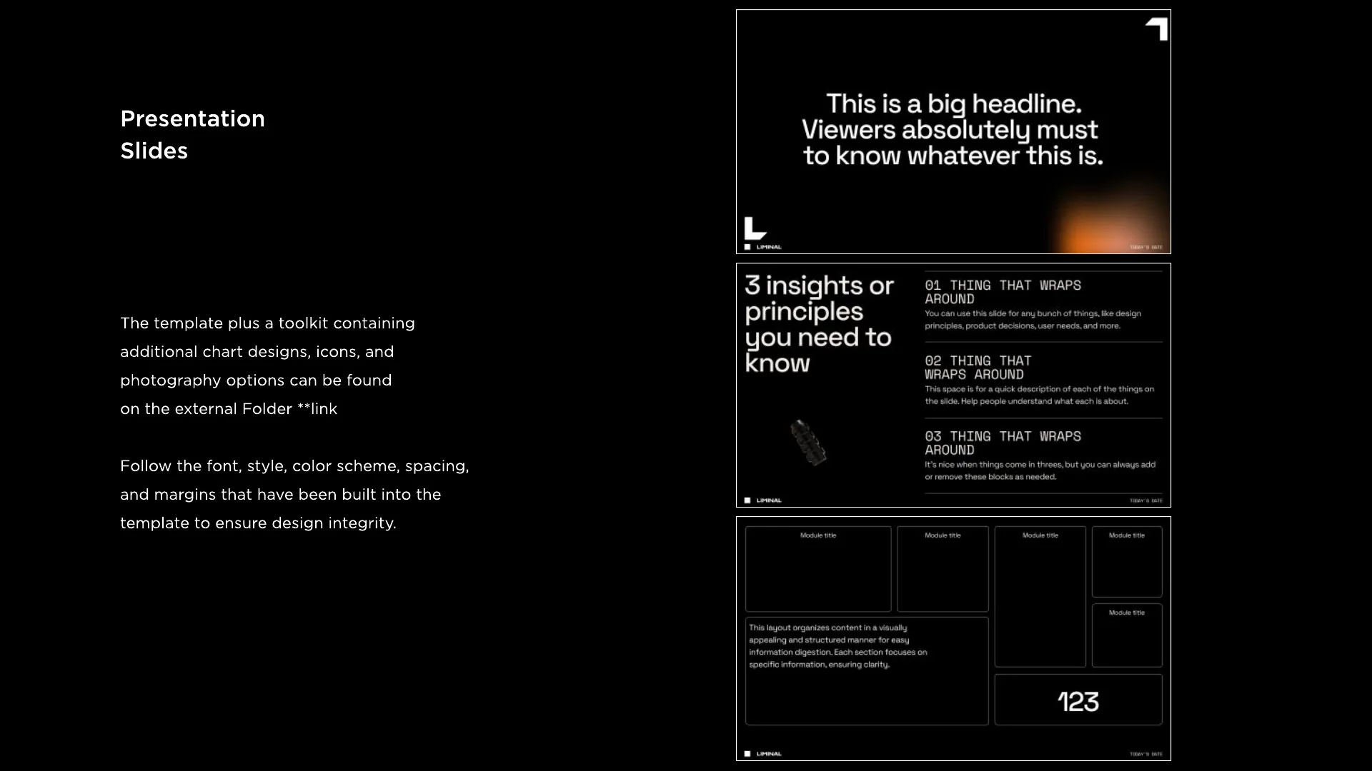 Guidelines page: presentation slides