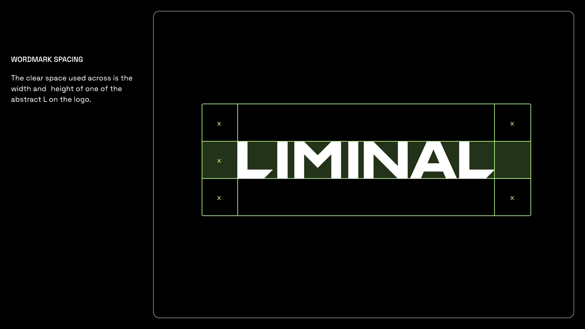Guidelines page: wordmark spacing