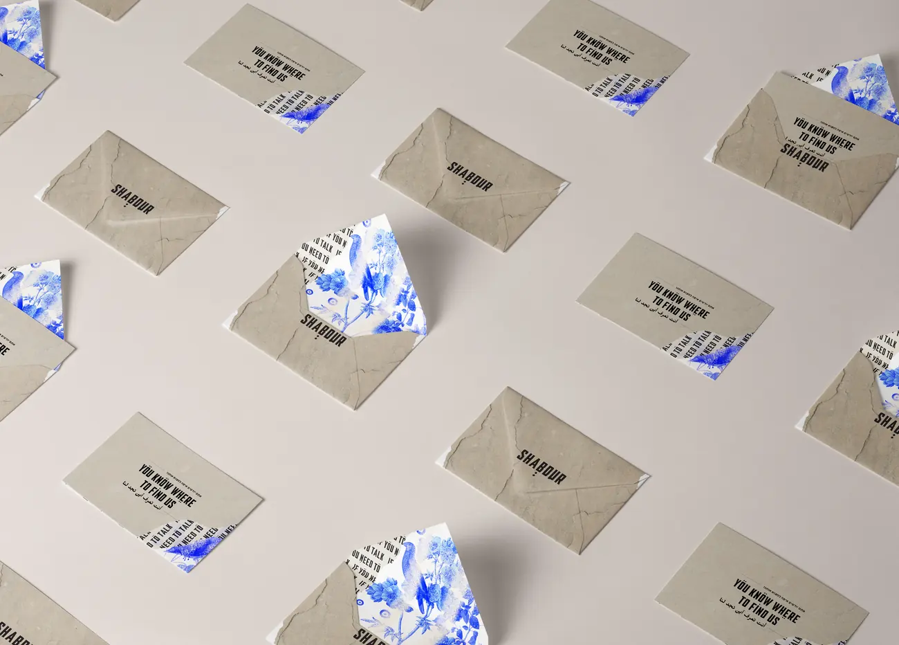 Shabour envelopes and stationery